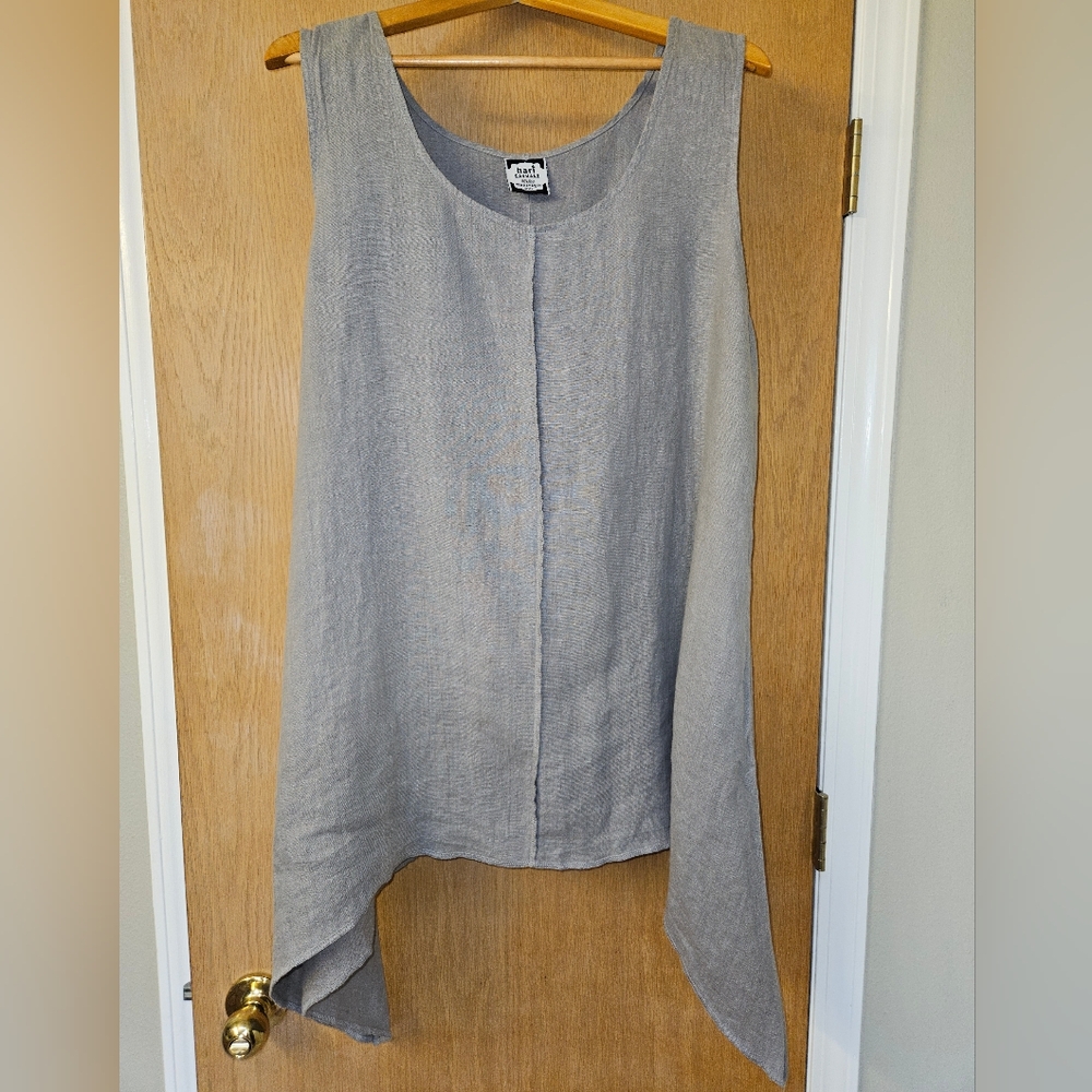 HARI Asymmetrical Gray Sleeveless Tank Top